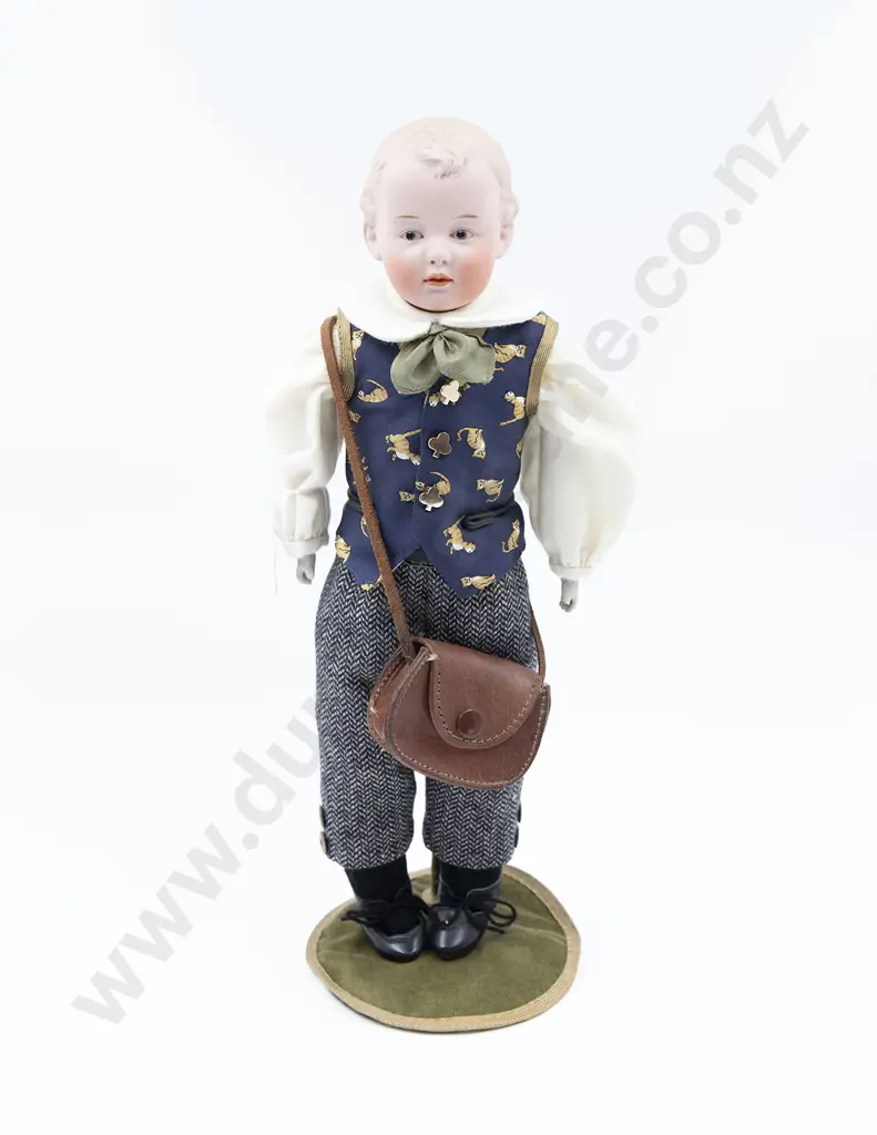 Heubach Bisque Shoulder Plate Character Boy Doll Image 1++