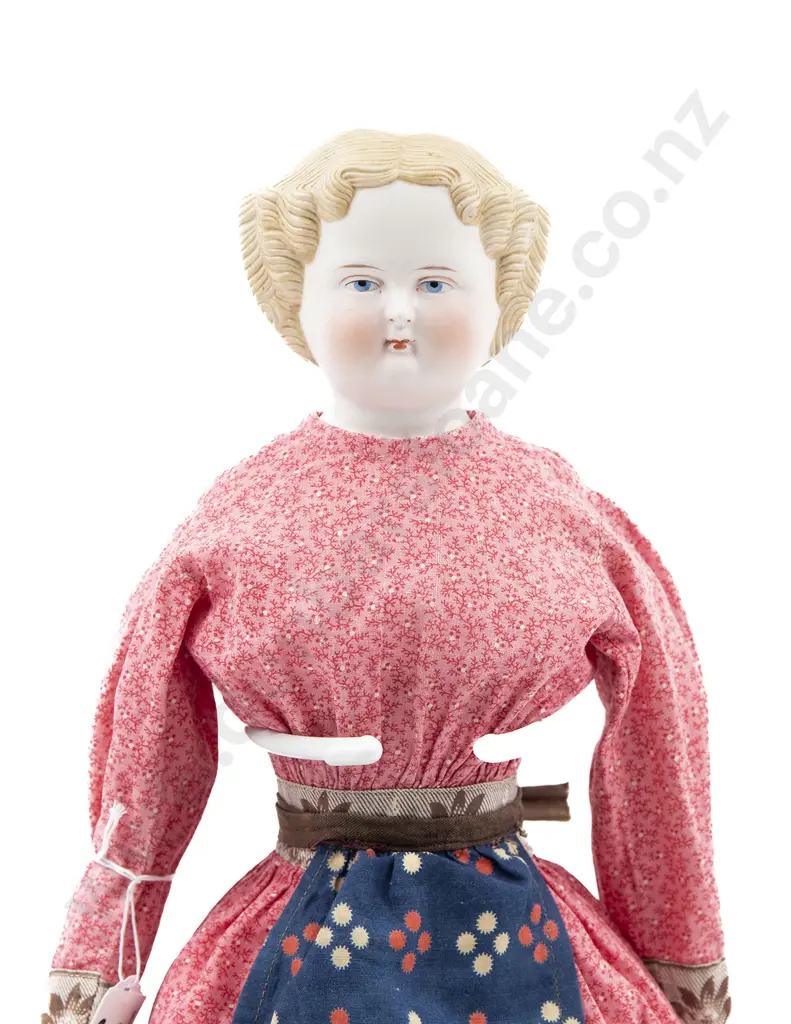 German Parian Type Flat Top China Head Doll Image 1++