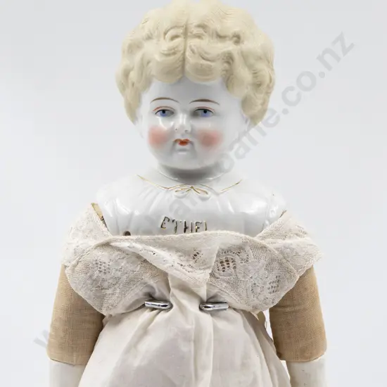 Hertwig German Pet Name China Head Doll “Ethel”