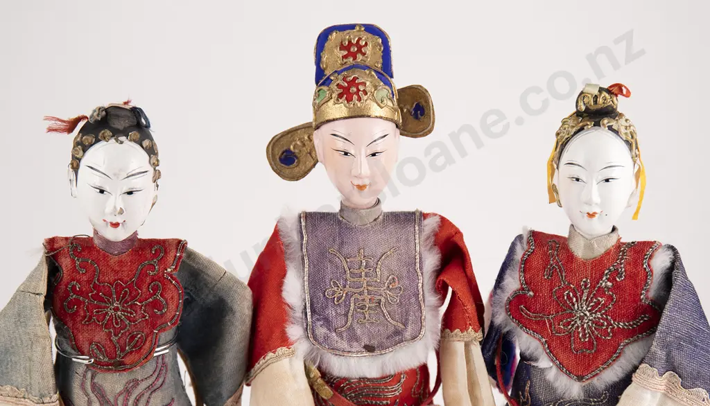 Three Antique Chinese Opera Dolls Image 1++