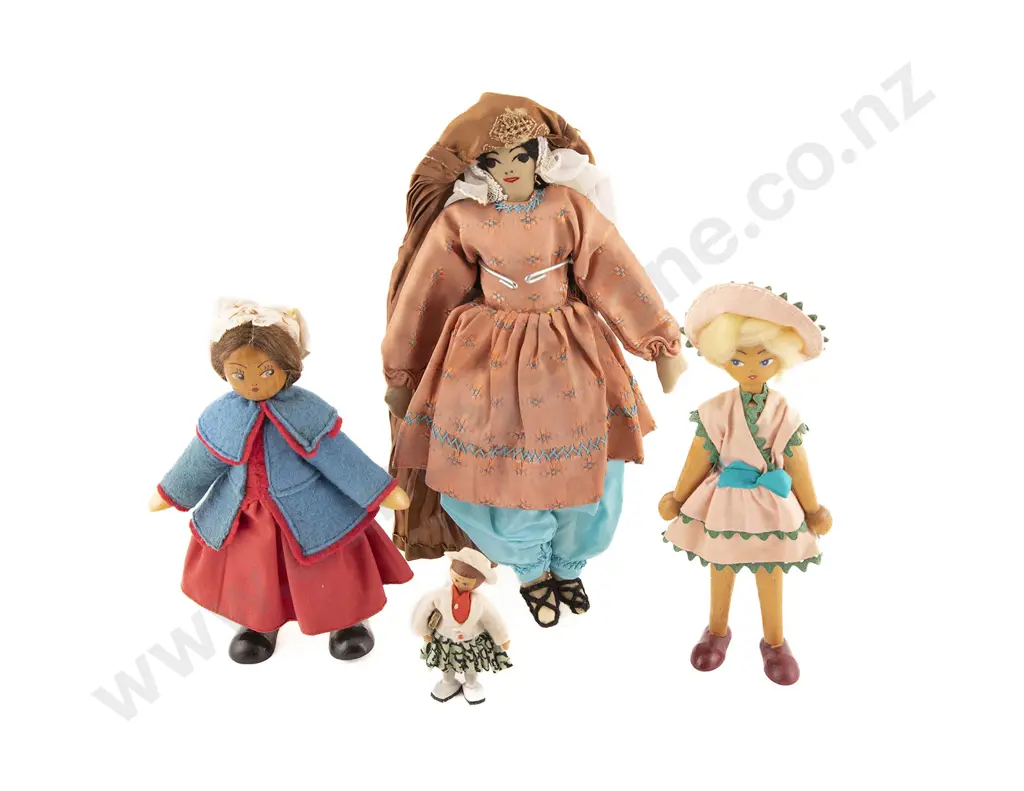 Mixed Lot of Wooden Dolls and Cloth Image 1++
