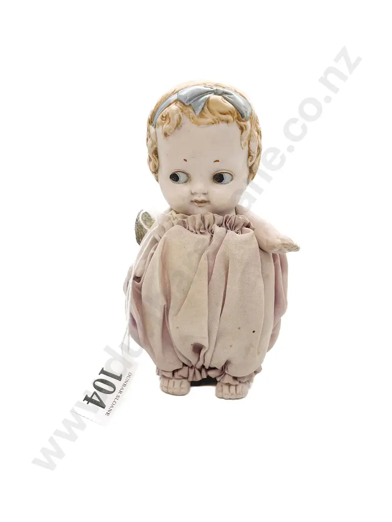 Unmarked Japan C1930's All Bisque Character Doll Image 1++