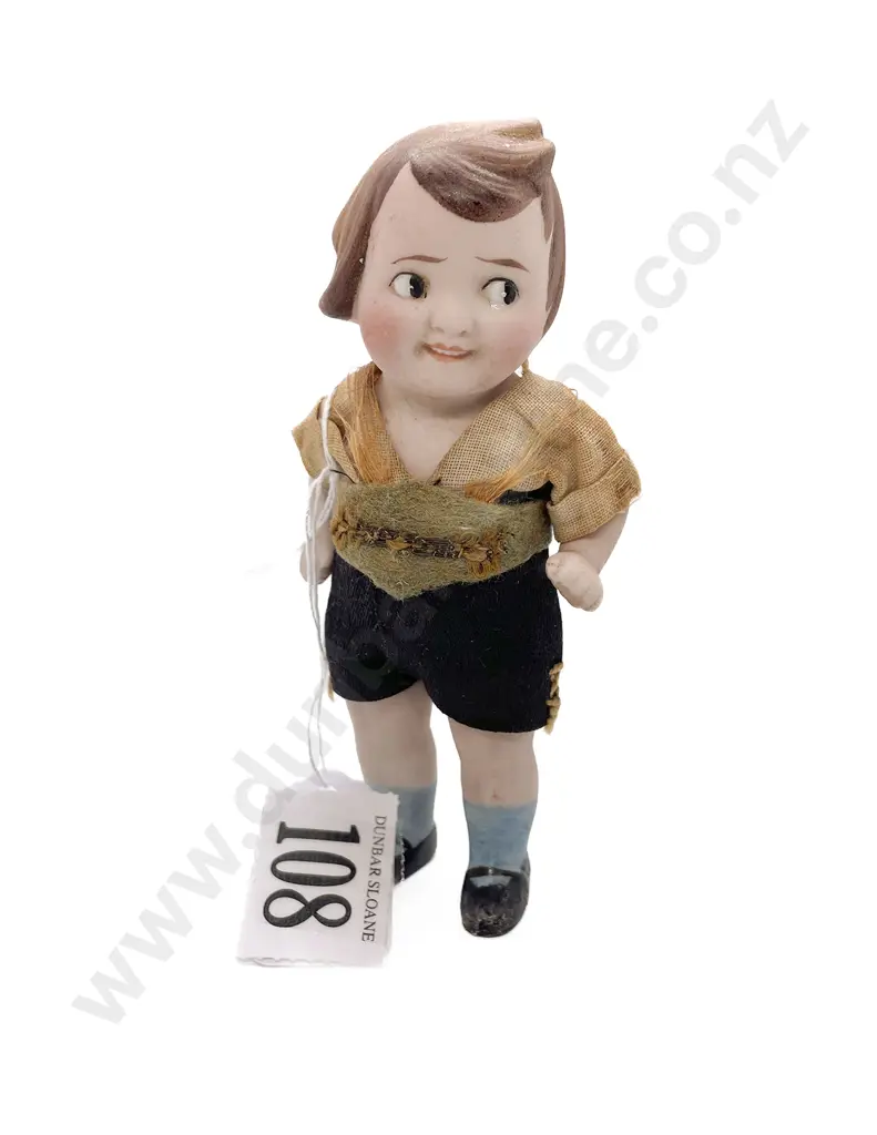 Unmarked All Bisque Character Doll Image 1++
