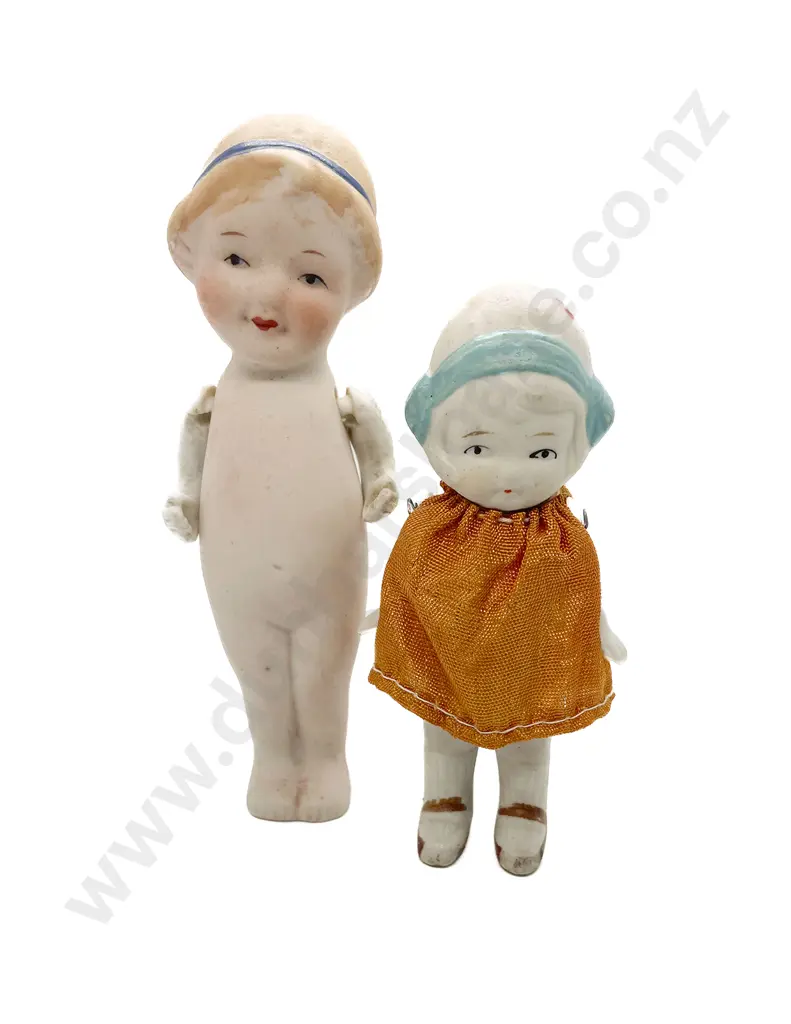 Two Made in Japan All Bisque Character Dolls Image 1++