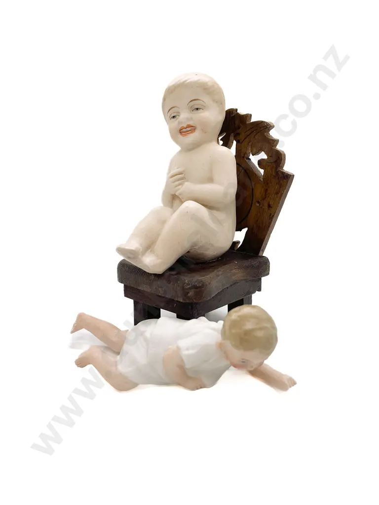 Small German All Bisque Piano Baby Image 1++
