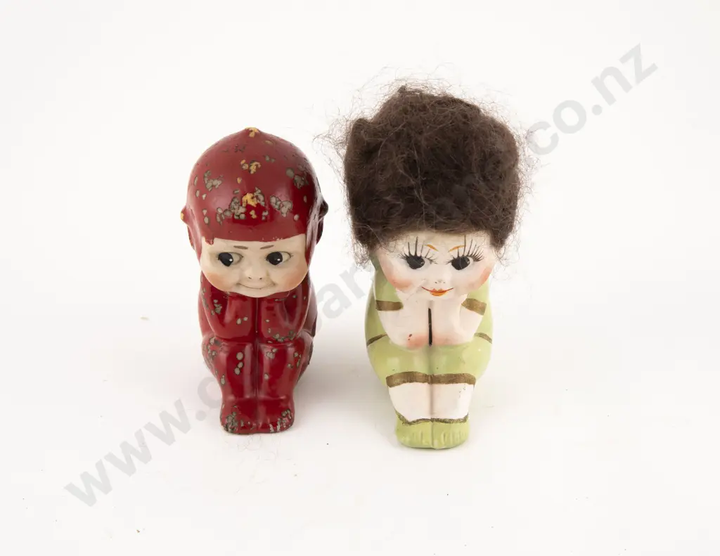 Two C1920s/30s Kewpie Type China Dolls Image 1++