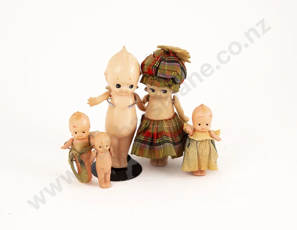 Five All Celluloid Kewpies Image 1++