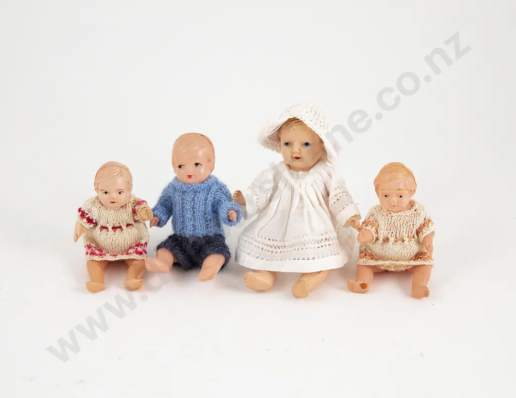Four Celluloid Character Baby Dolls Image 1++
