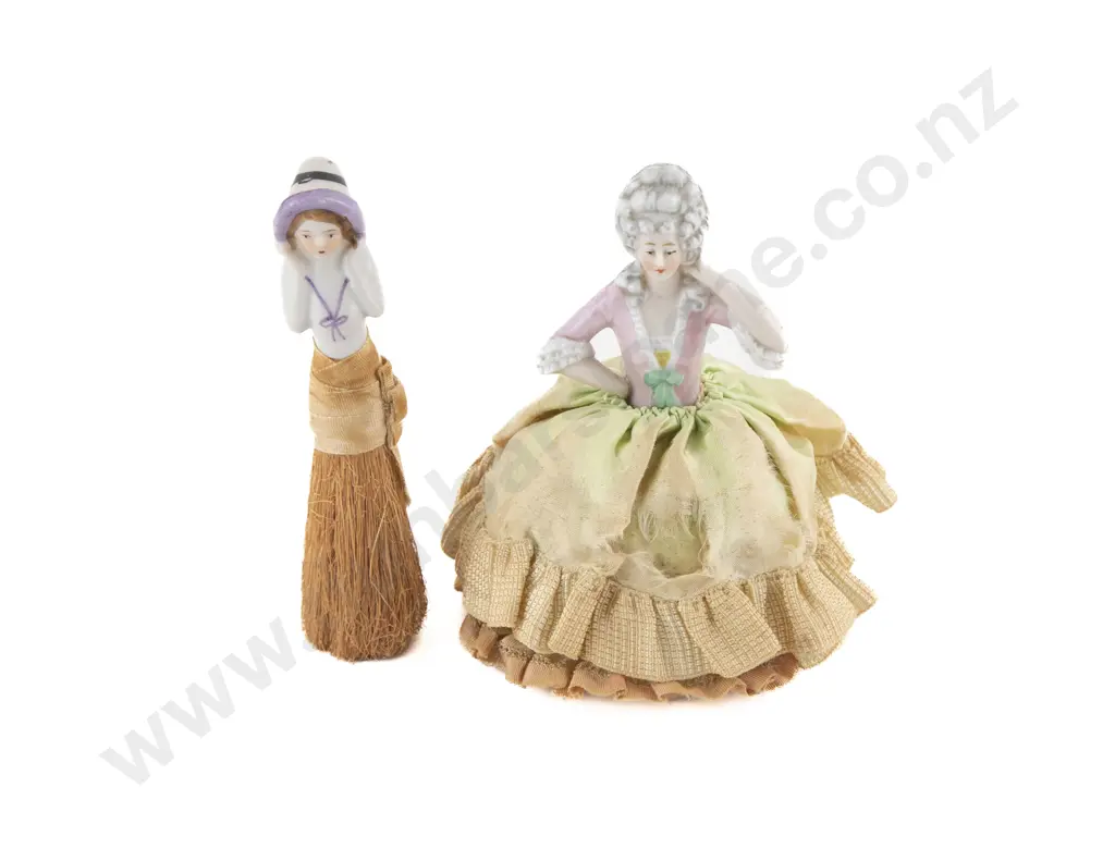 Two German China Half Head Dolls Image 1++