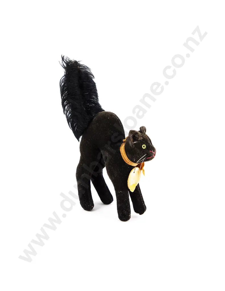 Vintage Steiff Velvet and Plush Black Cat Image 1++