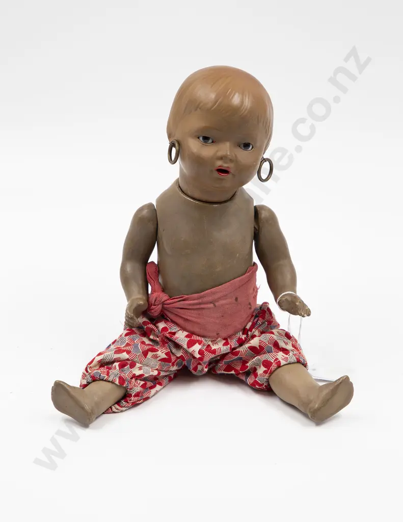 Heubach Koppelsdorf Brown All Composition Character 'Gypsy' Doll Image 1++