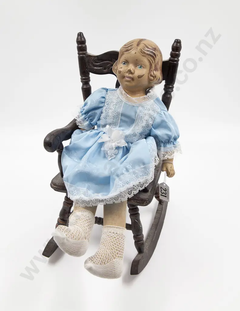 NZ PP Moulded Composition Shoulder Plate Doll Image 1++