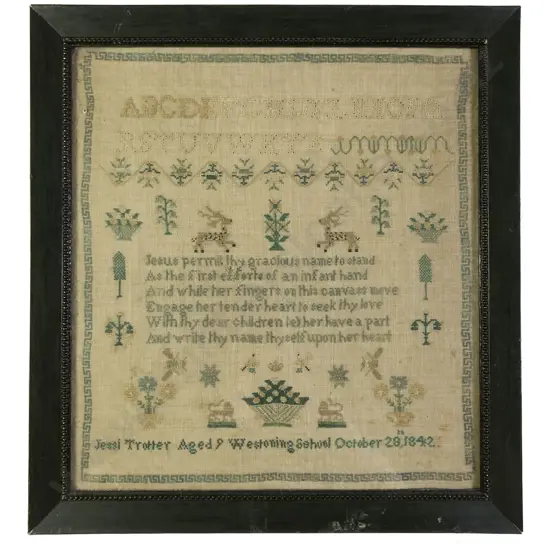 Victorian 1842 Framed Sampler