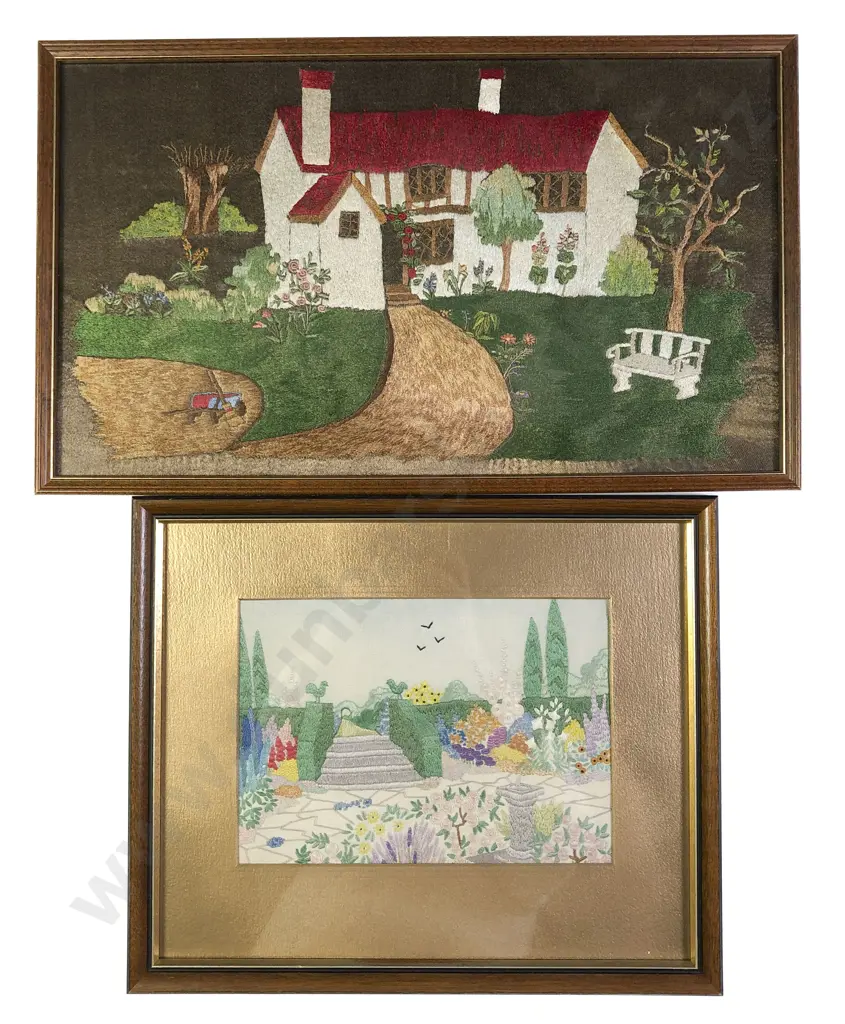 Two Vintage Framed Needle Works Image 1++