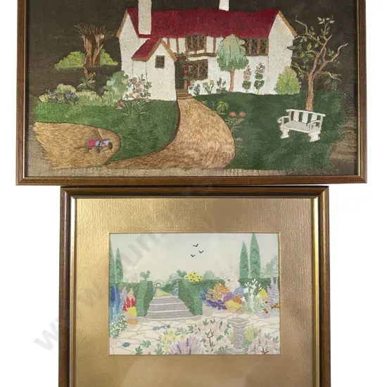 Two Vintage Framed Needle Works