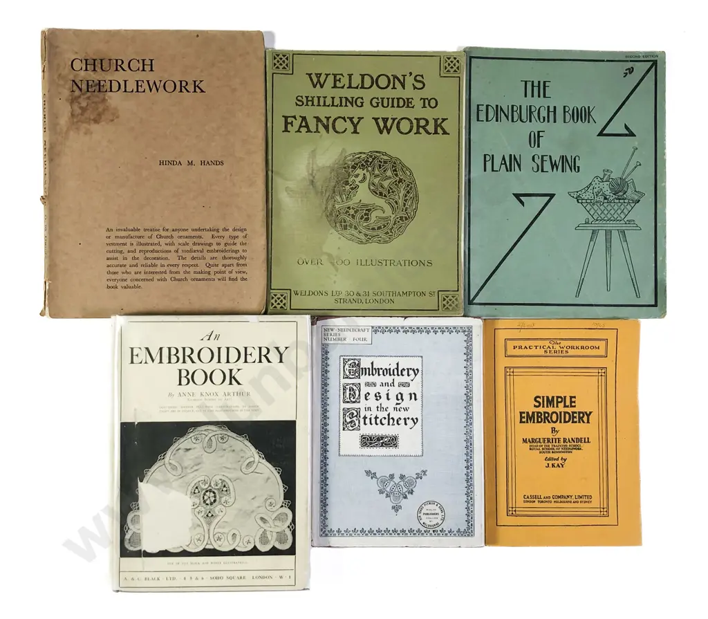 Six Volumes and Pamphlets Embroidery Image 1++