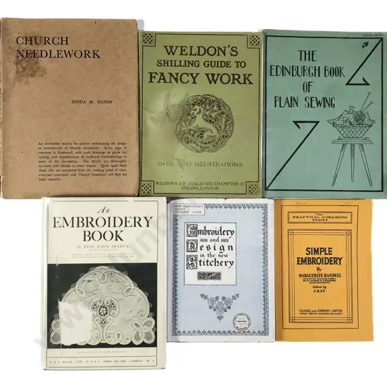 Six Volumes and Pamphlets Embroidery