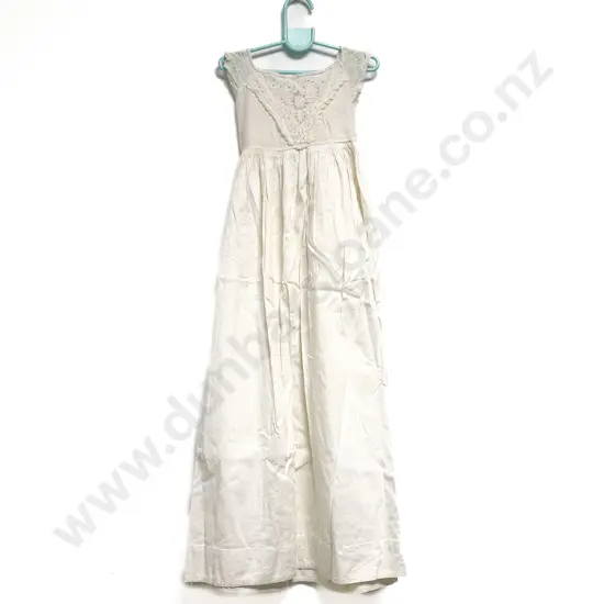Edwardian Cotton and Lace Christening Gown