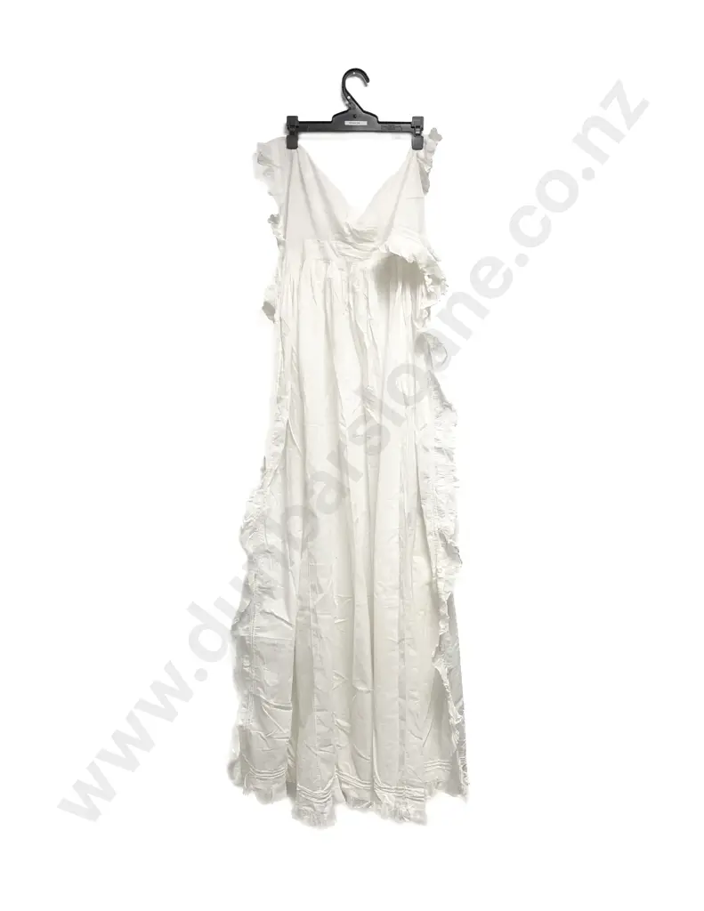 Victorian Fine Cotton Dress Full Length Apron Image 1++