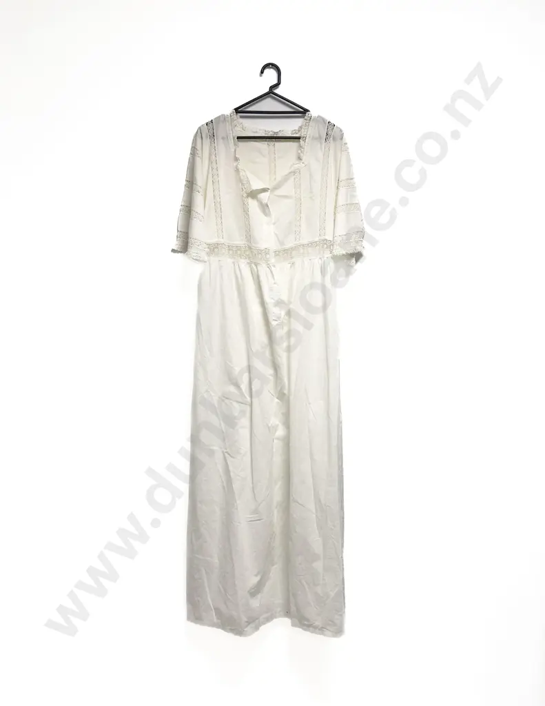 Victorian Fine Cotton Dress Full Length Apron Image 1++