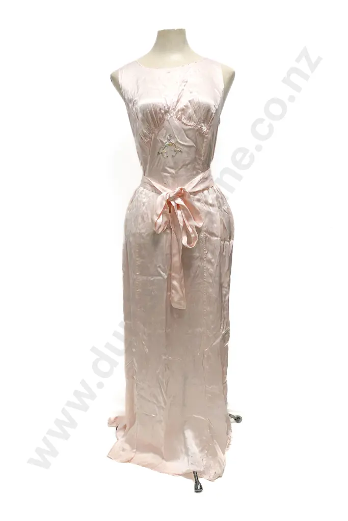 1920s pink Satin Nightgown Image 1++