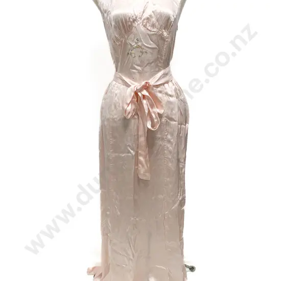 1920s pink Satin Nightgown