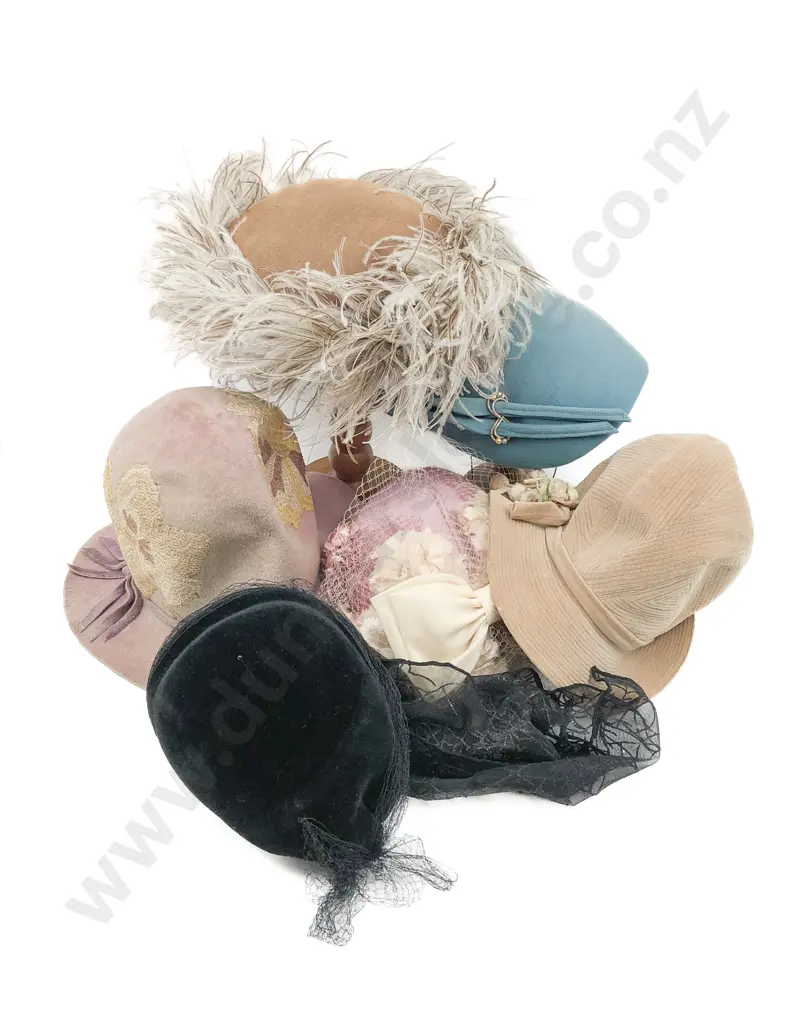 Collection of Seven Vintage Hats Image 1++