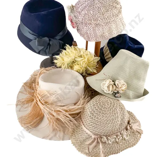 Collection of Seven Vintage Hats