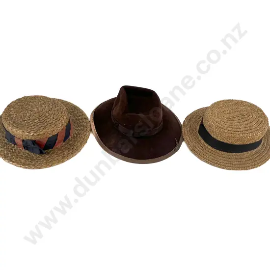 Three Vintage Hat Samples