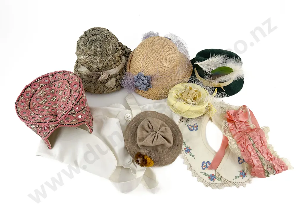 Five Doll Hats together with North African Cap Image 1++
