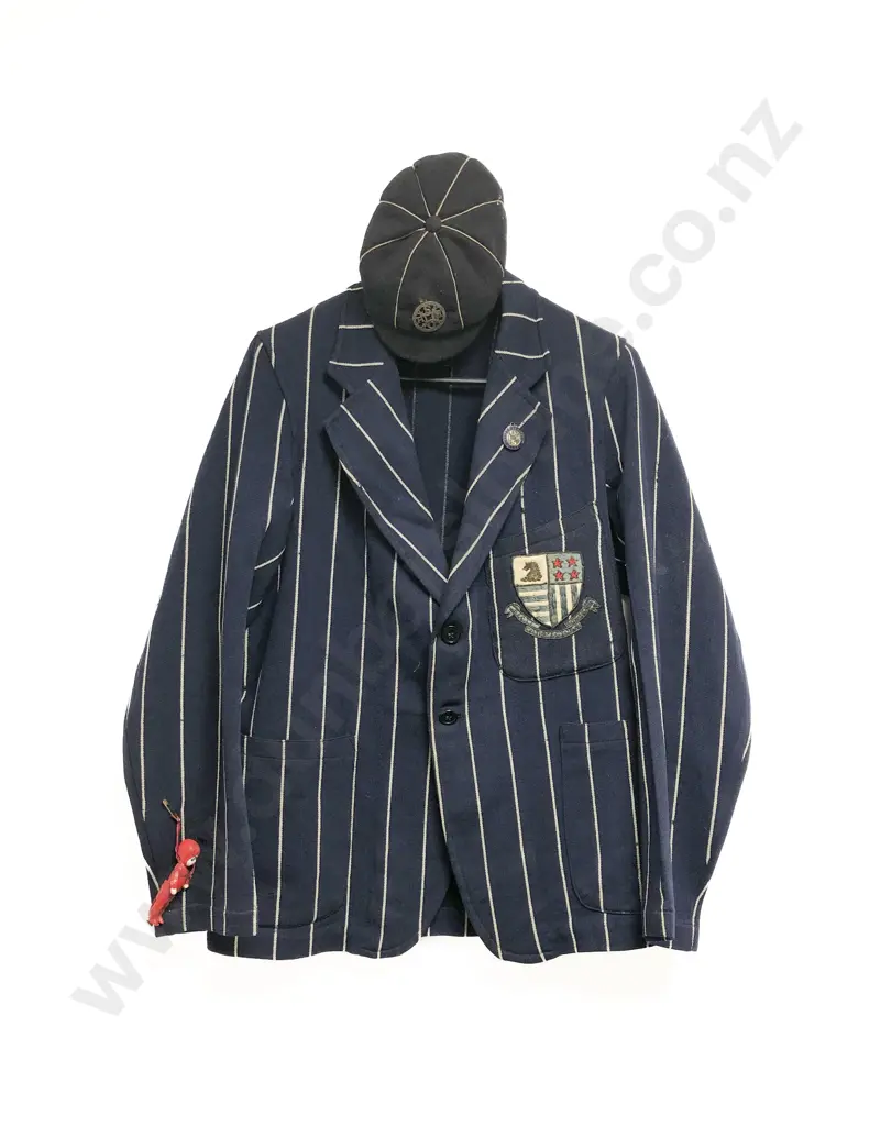 Otago High School Vintage School Blazer with braces Image 1++