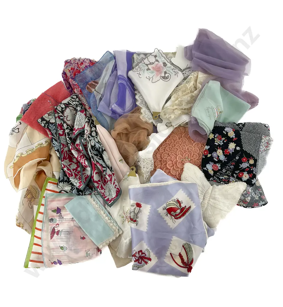 Selection of Lace and Other Handkercheifs Image 1++