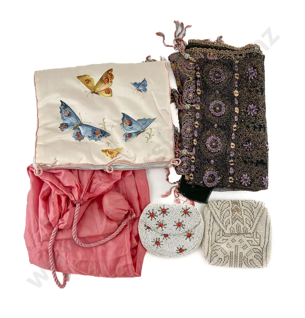 Painted Silk Handkerchief Case & Others Image 1++