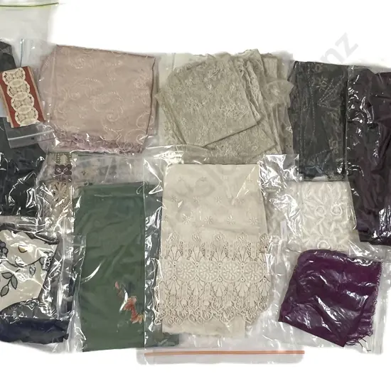 Collection of Material & Lace Pieces