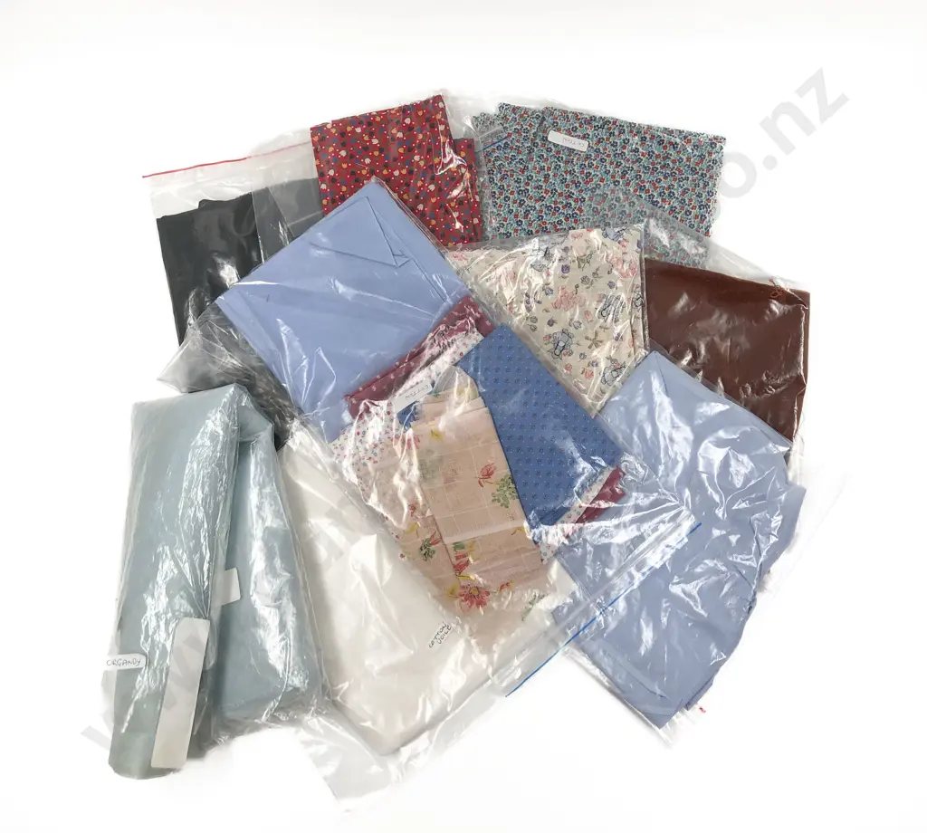 Collection of Material Pieces Cottons & Silks Image 1++