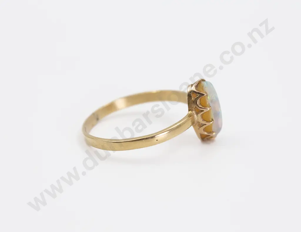 Victorian 18ct Single Opal Ring Image 1++