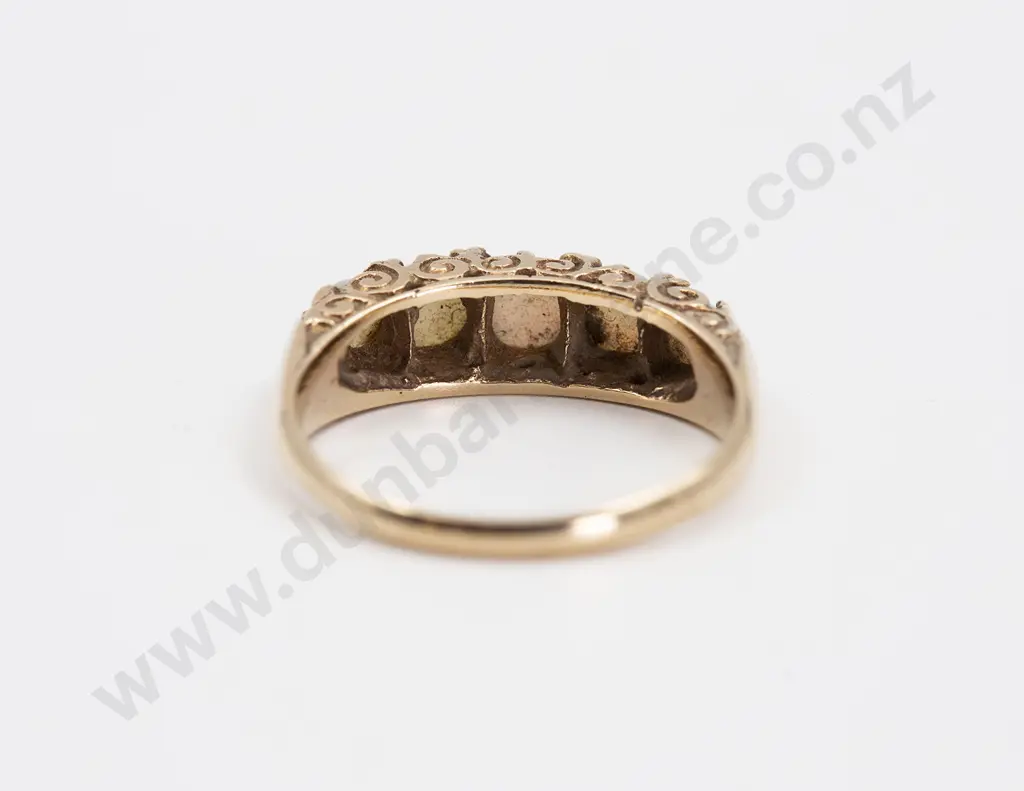 9ct Five Stone Opal Bridge Ring Image 1++