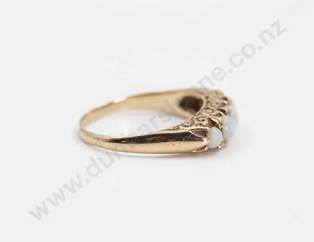 9ct Five Stone Opal Bridge Ring Image 1++