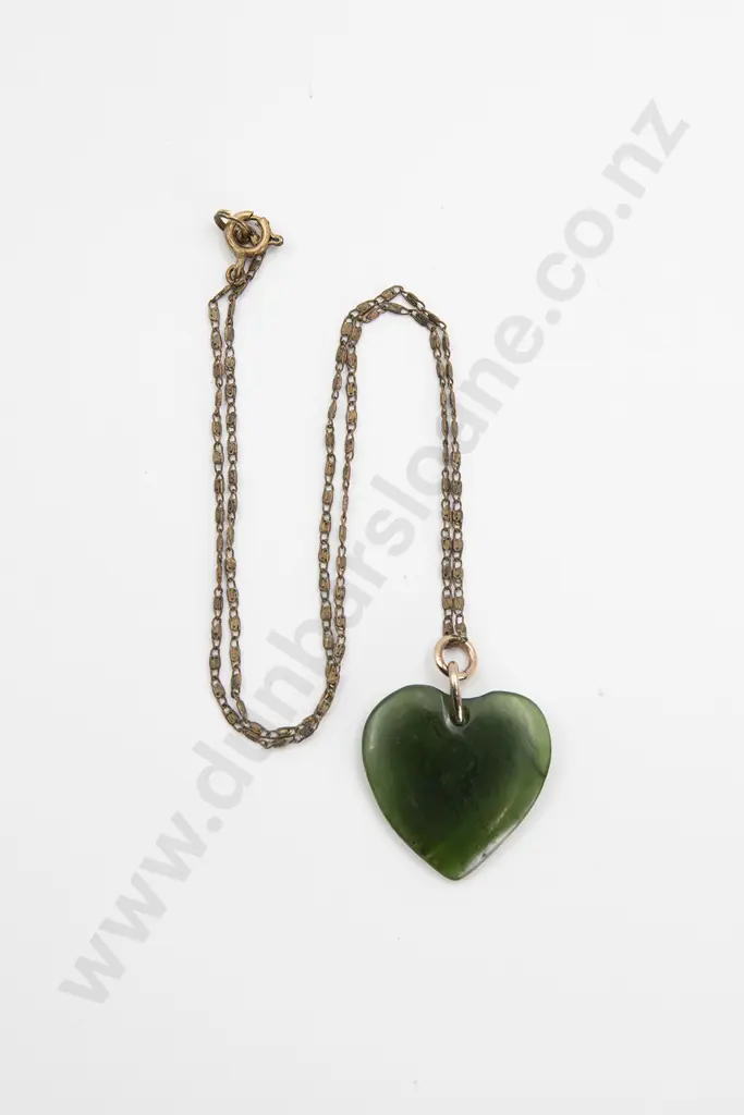 Greenstone Heart Pendant Image 1++