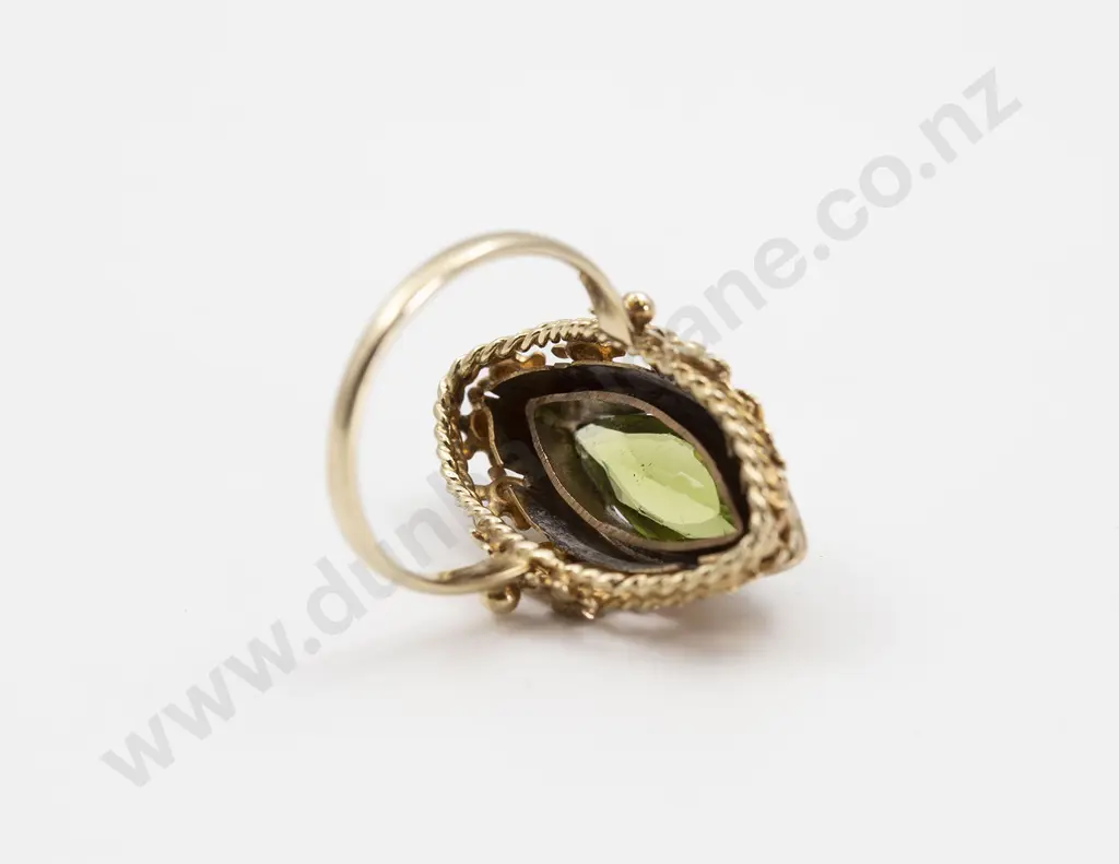 14ct SIngle Green Peridot Dress Ring Image 1++