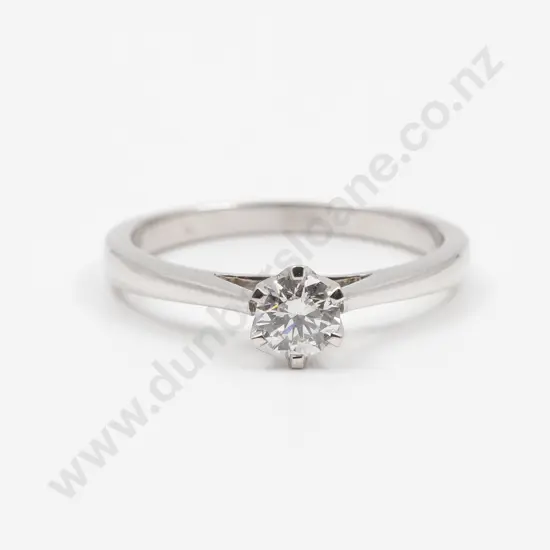 18ct White Gold Solitaire Diamond Ring