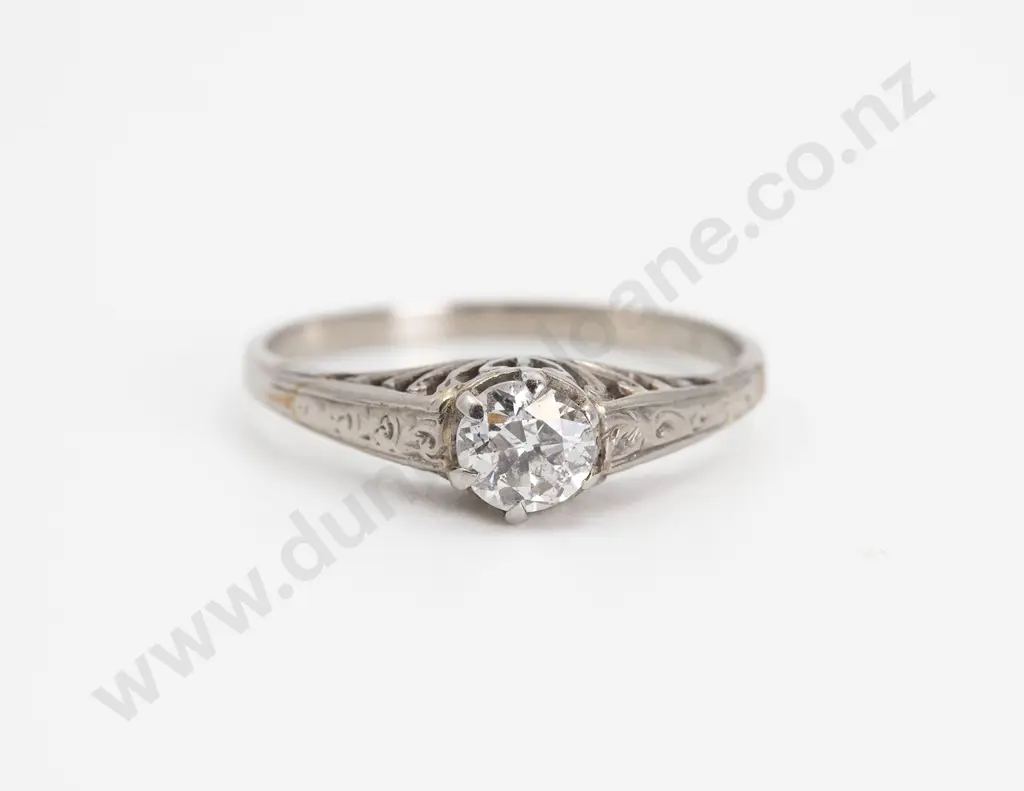 Early C20th Solitaire Diamond Ring Image 1++
