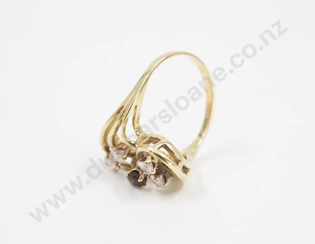14ct Ruby and Diamond Dress Ring Image 1++