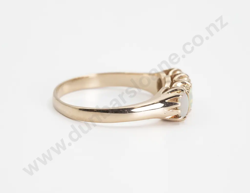 9ct Four Stone Opal Bridge Ring Image 1++