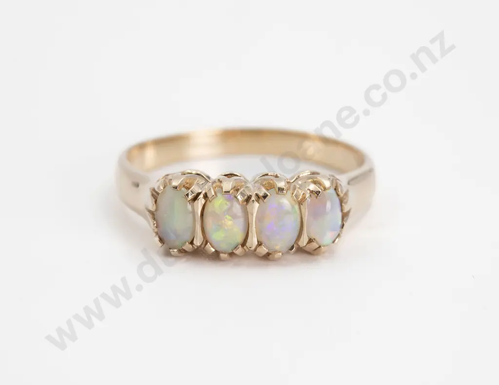 9ct Four Stone Opal Bridge Ring Image 1++