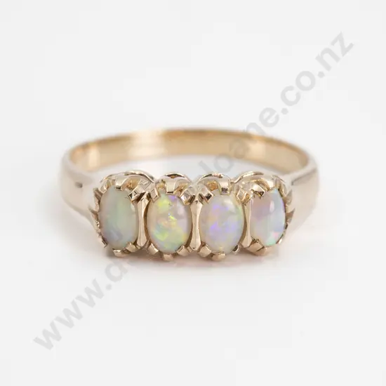 9ct Four Stone Opal Bridge Ring