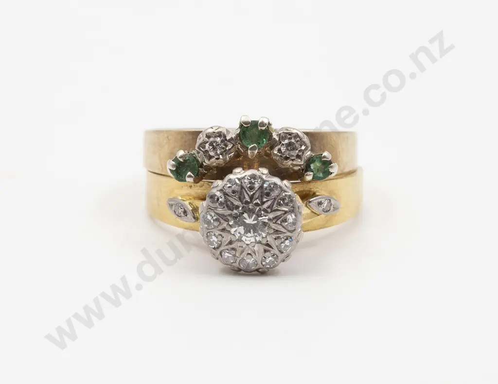 18ct and Platinum 13stone Diamond Cluster Ring Image 1++