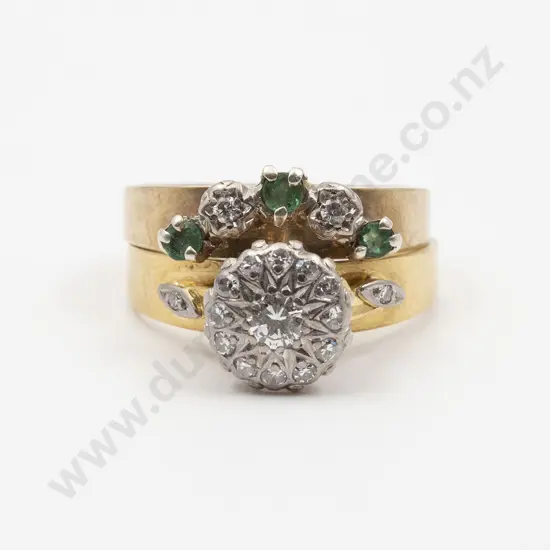 18ct and Platinum 13stone Diamond Cluster Ring