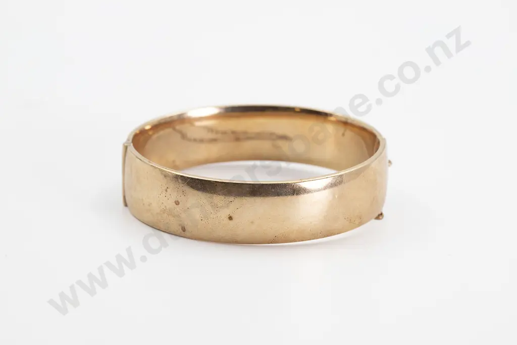 9ct (Metal Core) Hinged Snap Bangle Image 1++