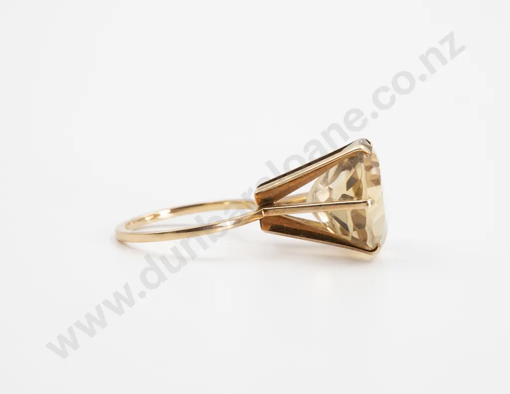 14ct Single Brazilian Citrine Dress Ring Image 1++